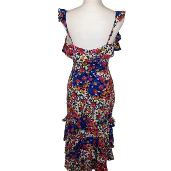 Majorelle Nolita Midi Dress, Patchwork Multi Color Floral Print - Picture 5 of 15